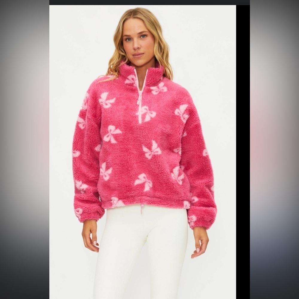 Anthropologie x Beach Riot Leona Sherpa Quarter Zip Pullover